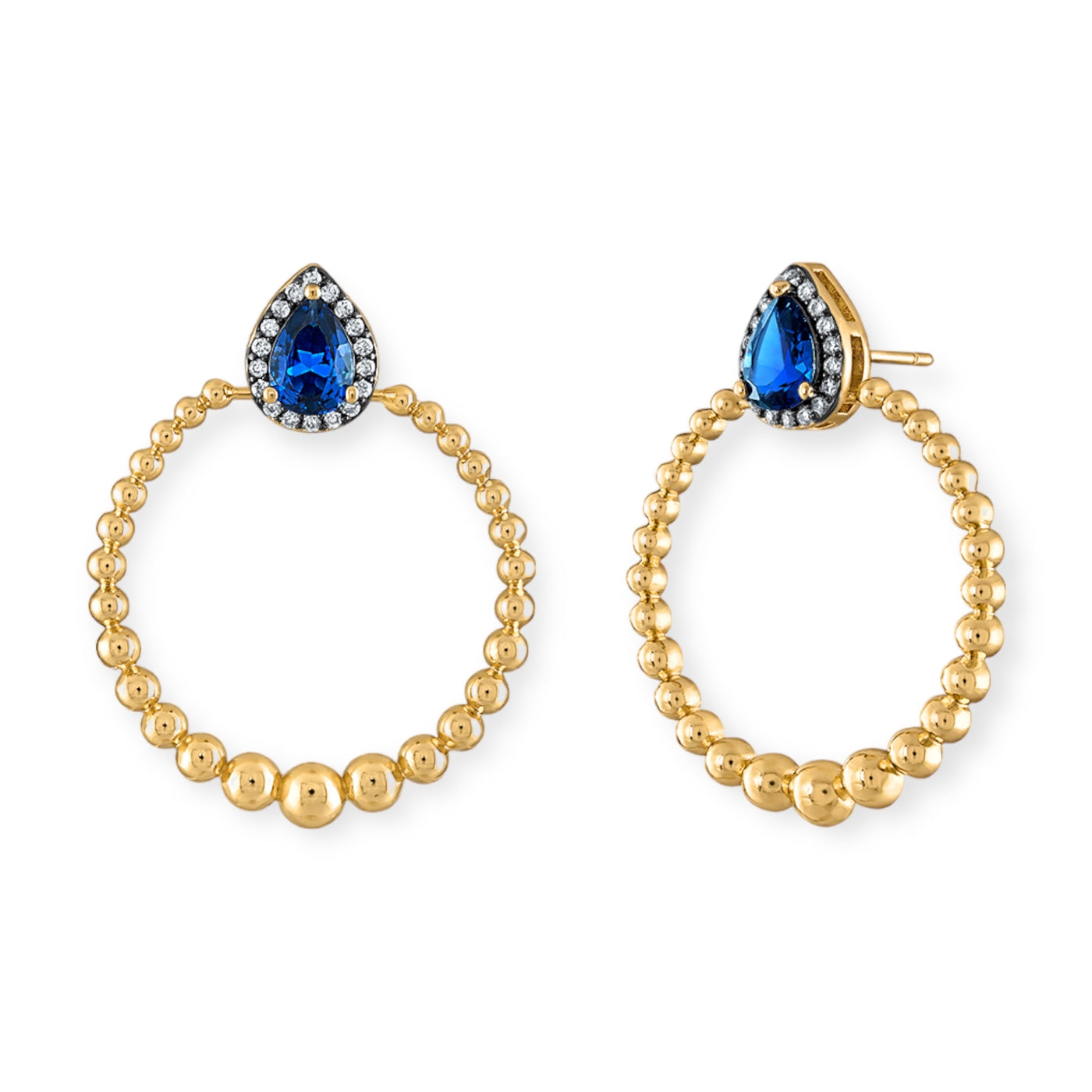 Diana Doorknocker Pear Shape Earrings - Josefina Jewels