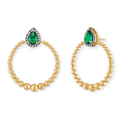 Diana Doorknocker Pear Shape Earrings - Josefina Jewels
