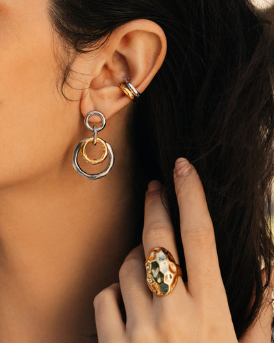 Paula Hammered Earrings - Josefina Jewels