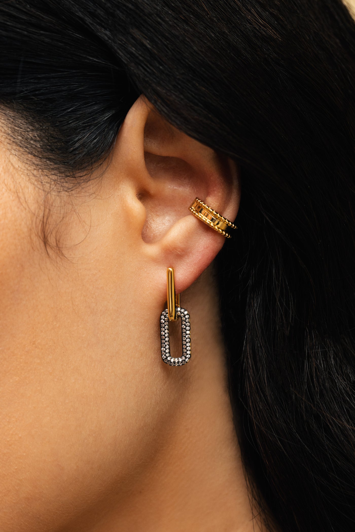 Pave Link Earring - Josefina Jewels