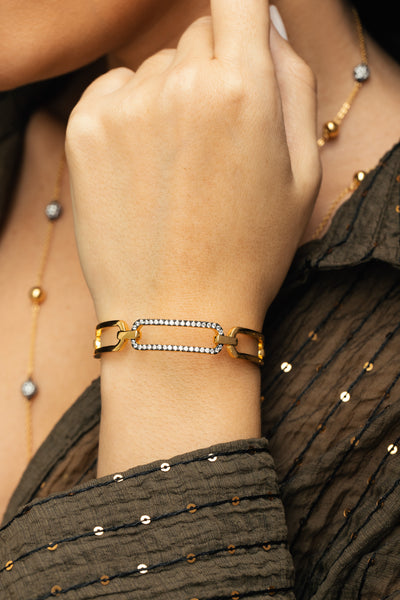 Golden Link Cuff - Josefina Jewels
