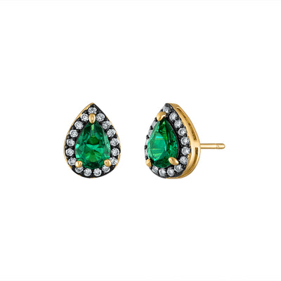 Diana Pear Shape Stud Earrings - Josefina Jewels