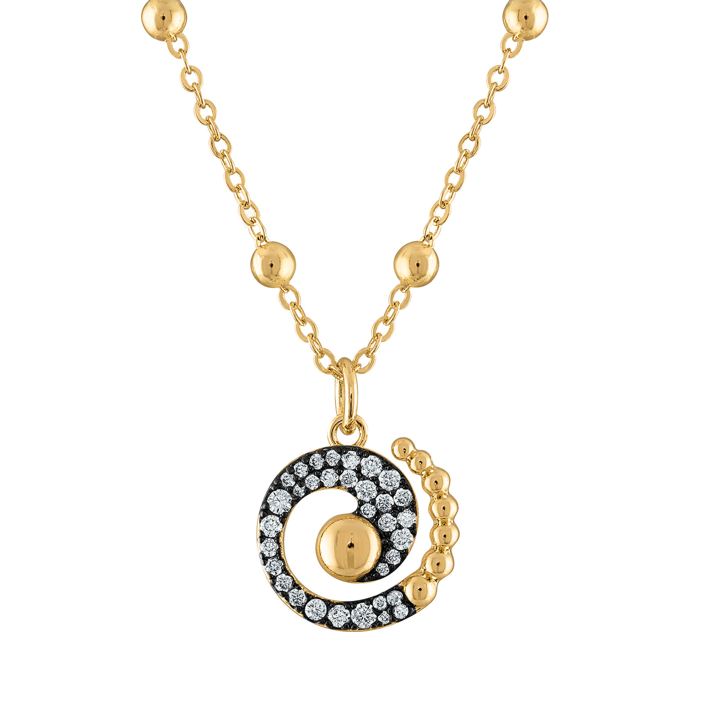 Sparkly Serpent Pendant Necklace - Josefina Jewels