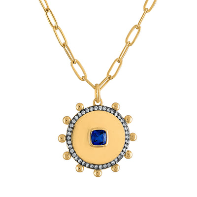 Golden Sun 32 Inch Pendant Necklace - Josefina Jewels