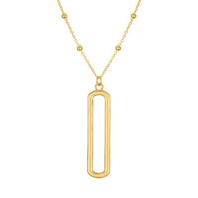 Golden Link Short Necklace 16 Inches - Josefina Jewels