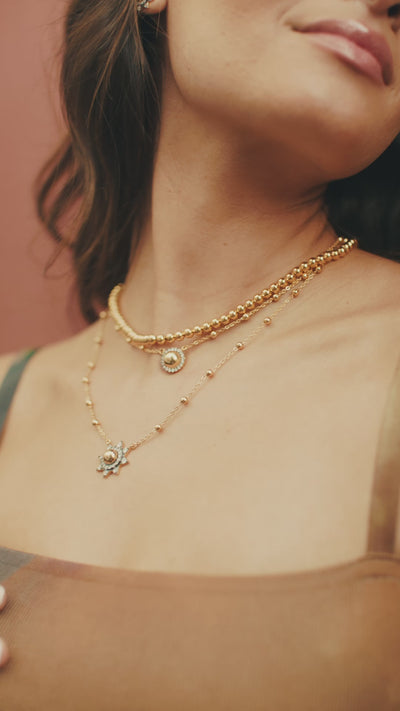 Olivia Ball Golden Necklace