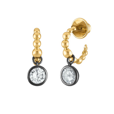 Round Shape Olivia Huggie Earrings - Josefina Jewels