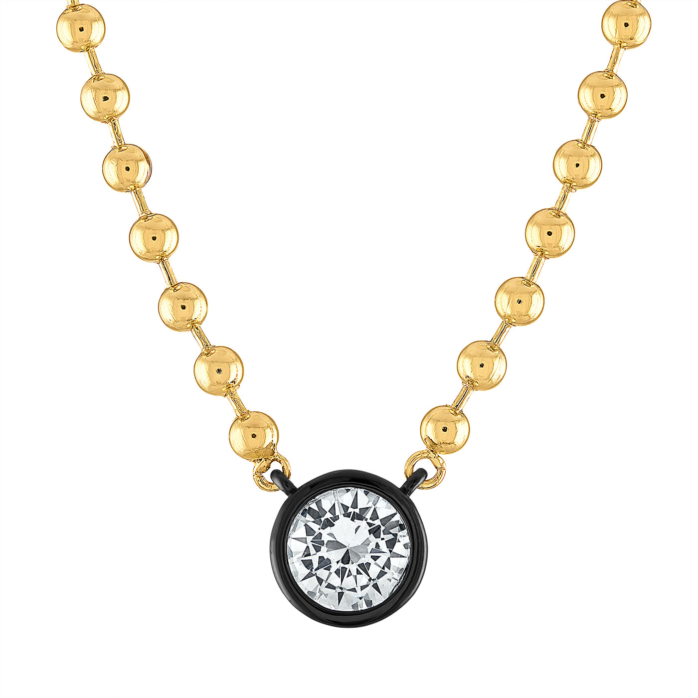 Round Cut Olivia Ball Necklace - Josefina Jewels