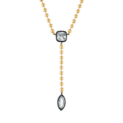 Cushion & Marquise Tie Necklace - Josefina Jewels